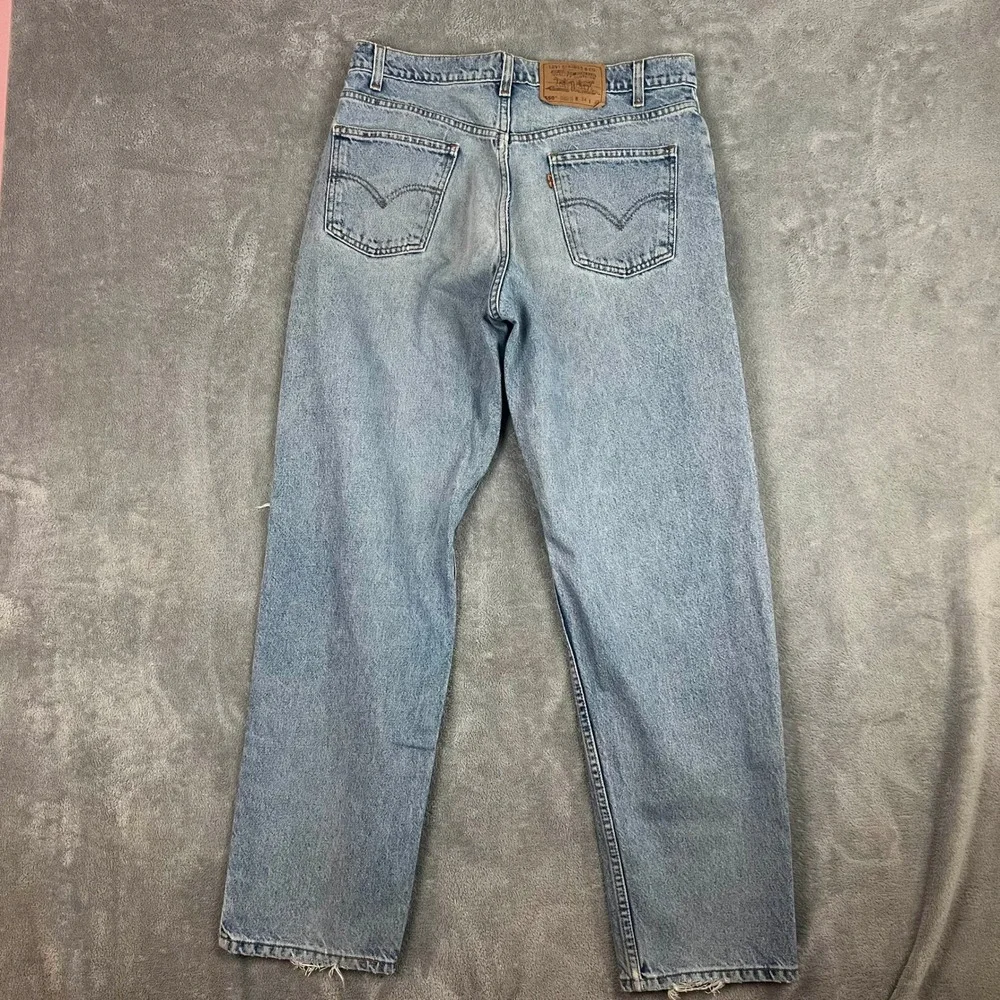 Vintage Levis 505 Orange Tab Jeans Mens 32 x 30 Distressed Faded Denim‎